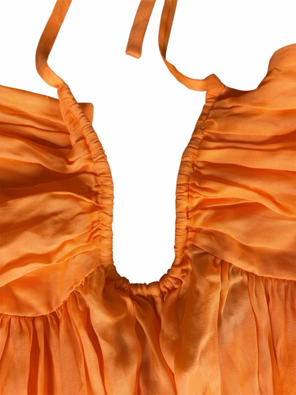 Cult Gaia PAPAYA Sloane Halter Dress Maxi Swim Cover-up Deep V Open Back Size M - Picture 5 of 13